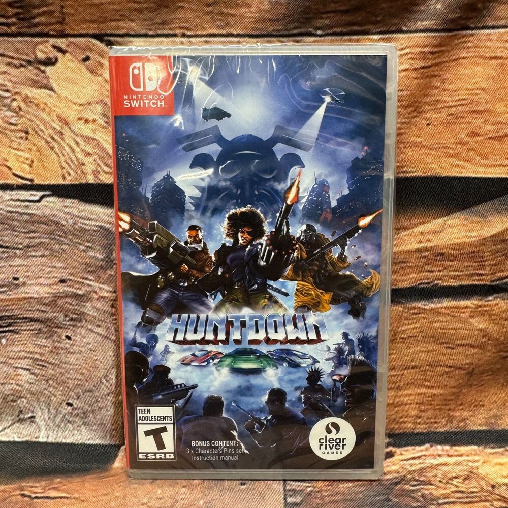 Huntdown Nintendo Switch Physical Game Brand New Sealed Clear River Games 16-Bit